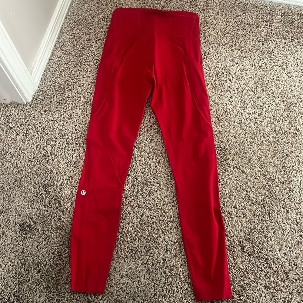 Lululemon size 4 red leggings